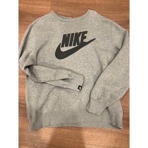 Nike Sweatshirt Gray Big Swoosh Long Sleeve Mens XXL (unisex)